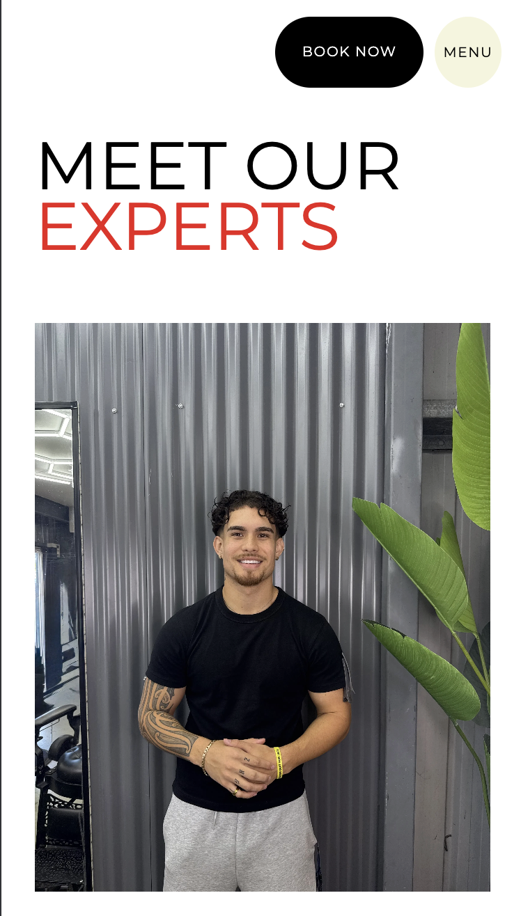 Expert profiles and custom typography layout